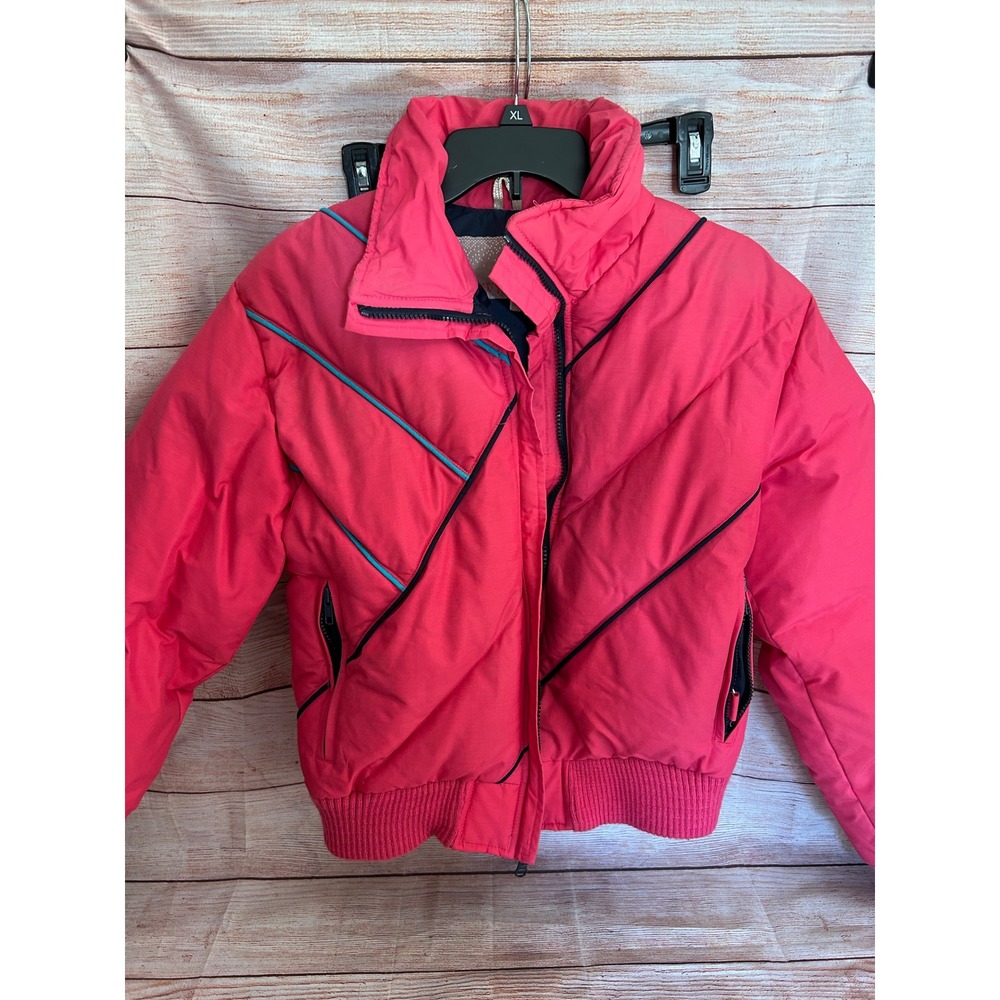 Snowy Mountain Kids Vintage 80s Puffer Jacket & Snow Pants Set Pink Size 10